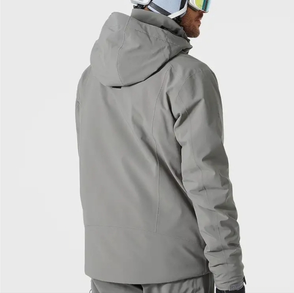 Helly-Hansen Mens Alpha 4.0 Jacket Fitted M Gray 65927 Helly Tech Recco H2 Flow - Picture 2 of 16